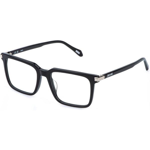 Just Cavalli VJC136 0700 Men's Eyeglasses Black Size 53 - Blue Light Block Available