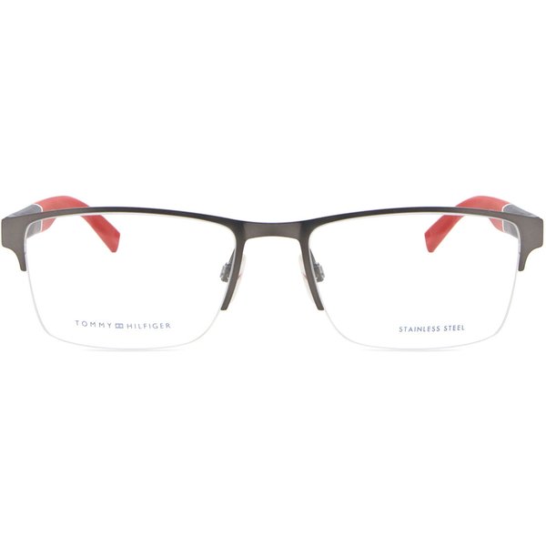 Tommy Hilfiger TH 1905 R80 Men's Eyeglasses Grey Size 55 - Blue Light Block Available