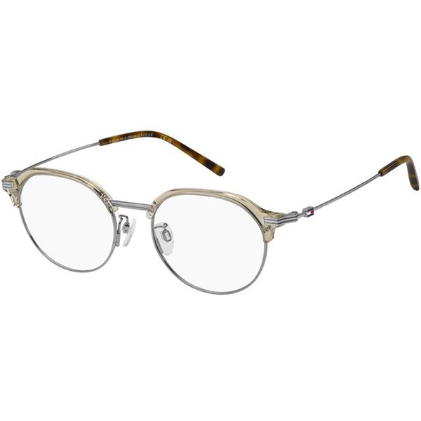 Tommy Hilfiger TH 2358/F Asian Fit R1T Men's Eyeglasses Silver Size 53 - Blue Light Block Available