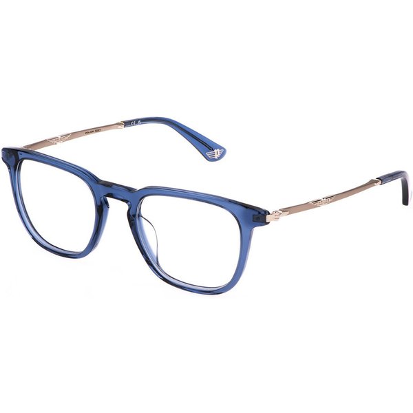 Police VPLL66 ORIGINS CLASSIC 3 0955 Men's Eyeglasses Blue Size 50 - Blue Light Block Available