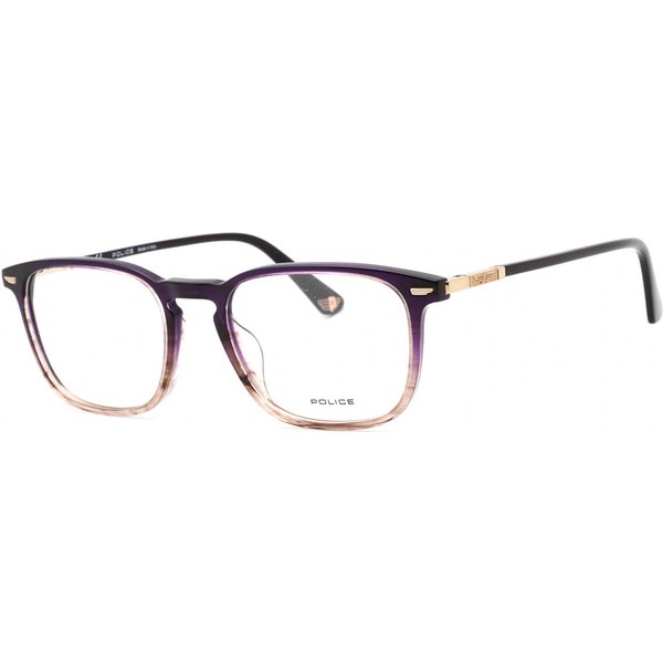 Police VPLF81M 0D78 Men's Eyeglasses Brown Size 52 - Blue Light Block Available
