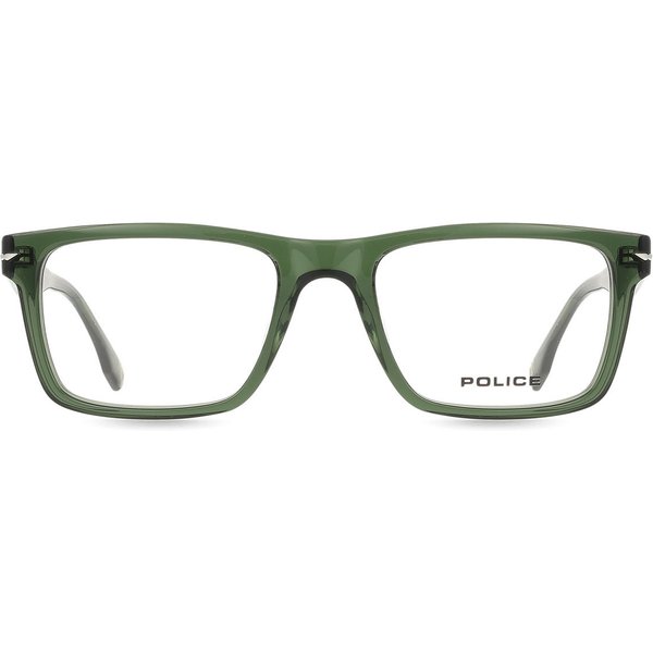 Police VPLQ64 CHAMP 11 0M26 Men's Eyeglasses Green Size 52 - Blue Light Block Available