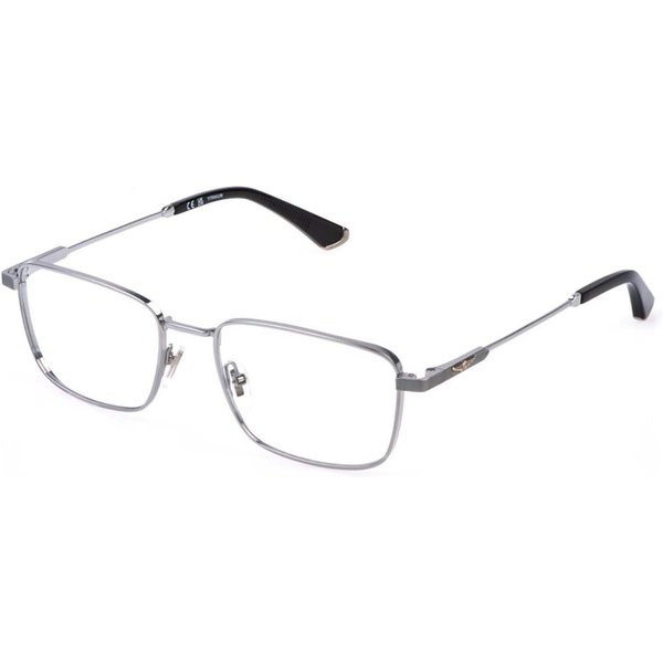 Police VPLQ74 ORIGINS TITAN 1 0579 Men's Eyeglasses Silver Size 54 - Blue Light Block Available