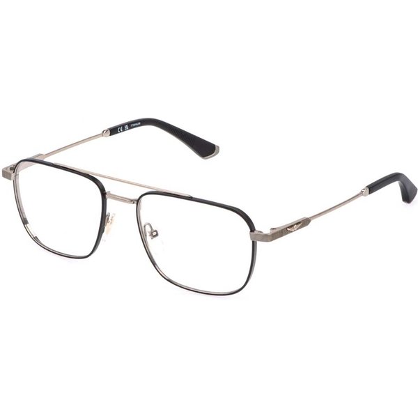 Police VPLQ75 ORIGINS TITAN 2 08M6 Men's Eyeglasses Brown Size 54 - Blue Light Block Available