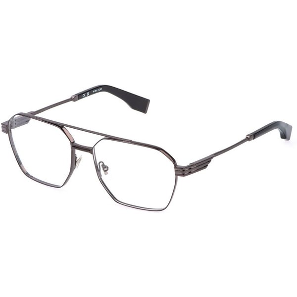 Police VPLQ76N MERCURY 3 0672 Men's Eyeglasses Black Size 58 - Blue Light Block Available