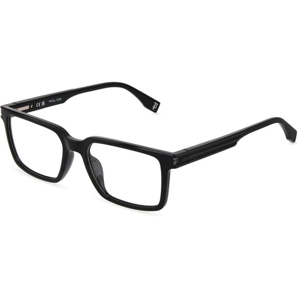 Police VPLU53 ETCHLINE 1 0Z42 Men's Eyeglasses Black Size 53 - Blue Light Block Available
