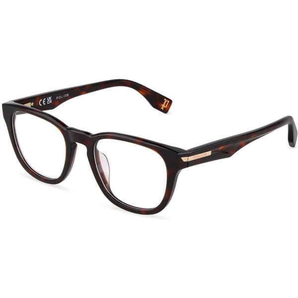 Police VPLU56 NERVE 3 0722 Men's Eyeglasses Tortoiseshell Size 50 - Blue Light Block Available