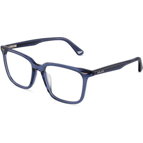 Police VPLU60 GATOR EVO 1 0955 Men's Eyeglasses Blue Size 51 - Blue Light Block Available