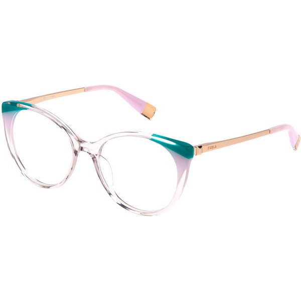 Furla VFU722V 06PP Women’s Eyeglasses Pink Size 53 - Blue Light Block Available