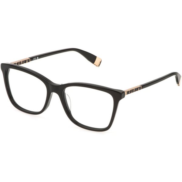 Furla VFU874 0700 Men's Eyeglasses Black Size 53 - Blue Light Block Available