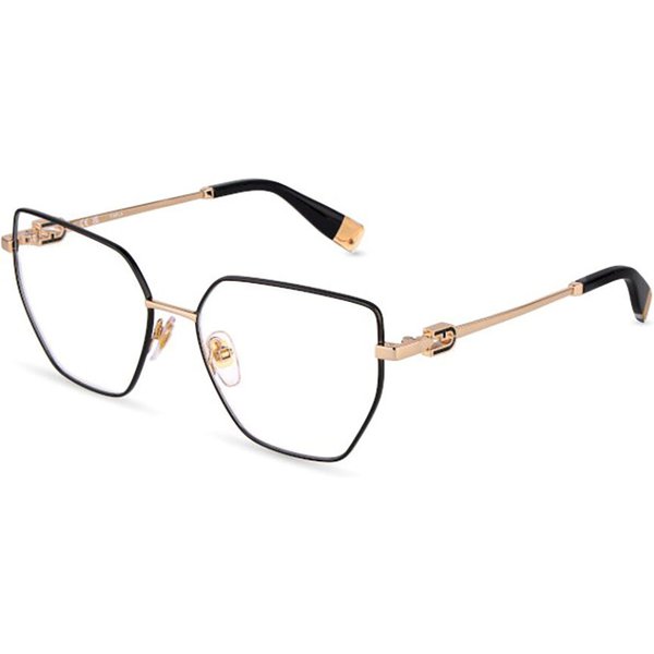 Furla VFU873 0301 Men's Eyeglasses Black Size 55 - Blue Light Block Available