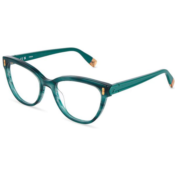Furla VFUA96 09RD Men's Eyeglasses Green Size 53 - Blue Light Block Available