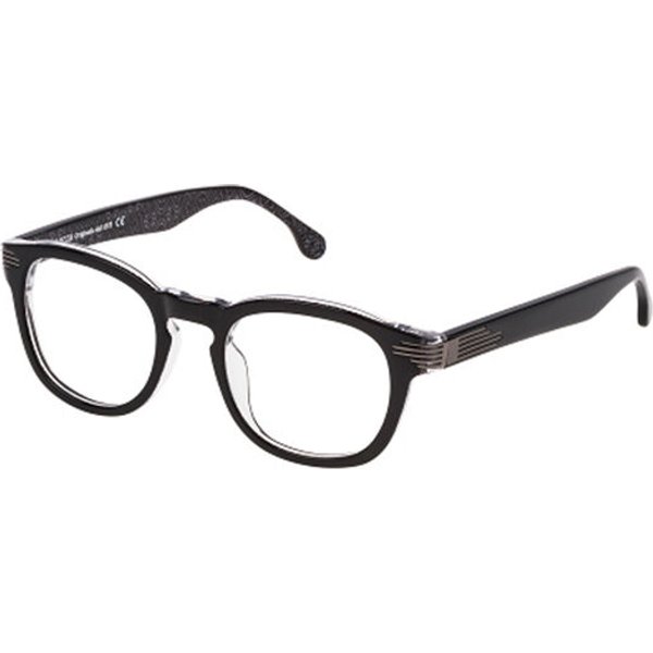 Lozza VL4104 0AL7 Men's Eyeglasses Black Size 48 - Blue Light Block Available