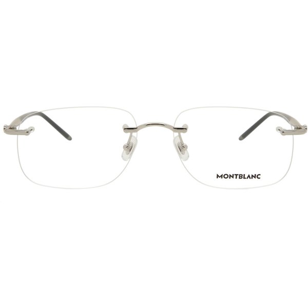 Montblanc MB0071O 002 Men's Eyeglasses Silver Size 56 - Blue Light Block Available