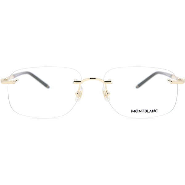 Montblanc MB0071O 003 Men's Eyeglasses Gold Size 58 - Blue Light Block Available