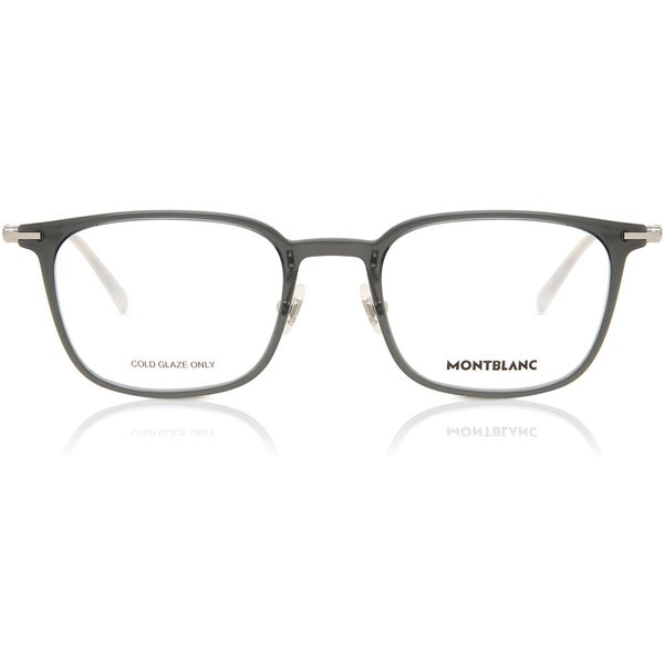 Montblanc MB0100O 001 Men's Eyeglasses Grey Size 52 - Blue Light Block Available