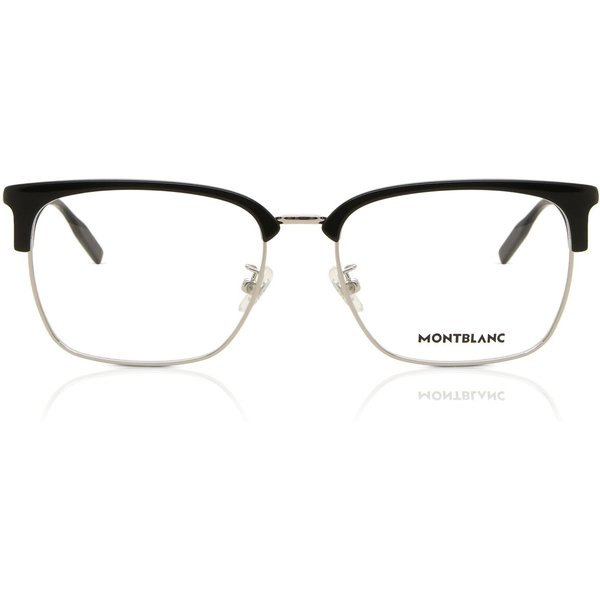 Montblanc MB0199OA Asian Fit 005 Men's Eyeglasses Black Size 56 - Blue Light Block Available