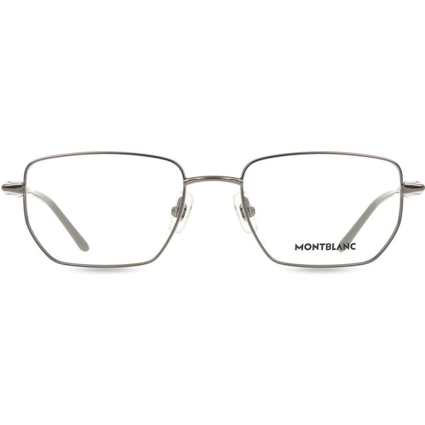 Montblanc MB0347O Asian Fit 006 Men's Eyeglasses Silver Size 54 - Blue Light Block Available