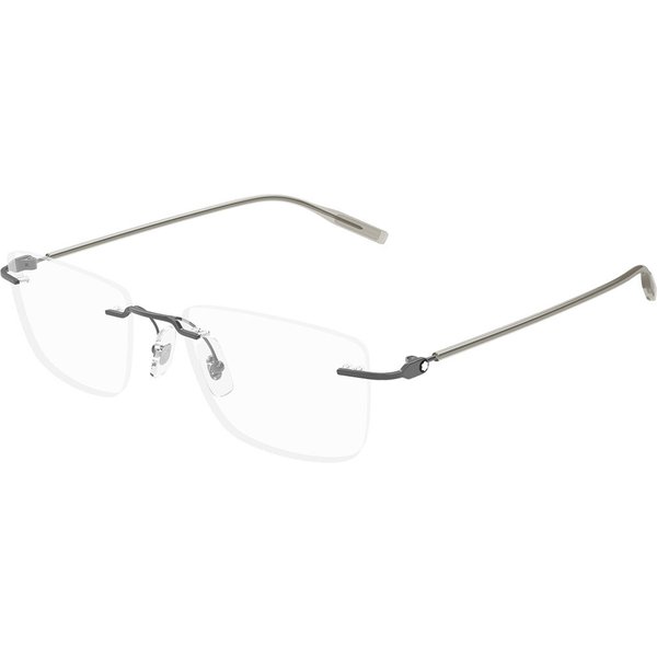 Montblanc MB0431O 001 Men's Eyeglasses Silver Size 53 - Blue Light Block Available
