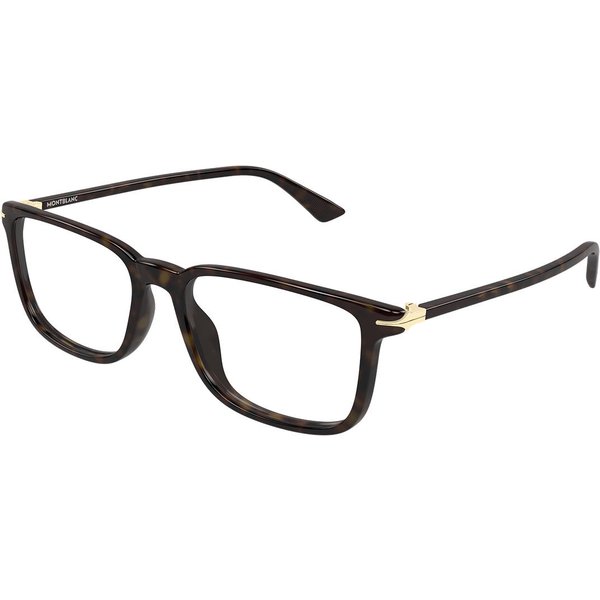 Montblanc MB0437O 007 Men's Eyeglasses Tortoiseshell Size 56 - Blue Light Block Available