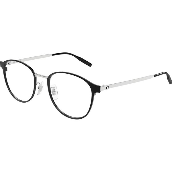 Montblanc MB0447OA Asian Fit 002 Men's Eyeglasses Black Size 52 - Blue Light Block Available