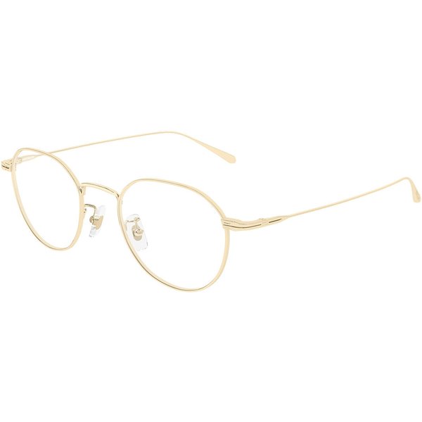 Montblanc MB0476OA Asian Fit 001 Men's Eyeglasses Gold Size 49 - Blue Light Block Available