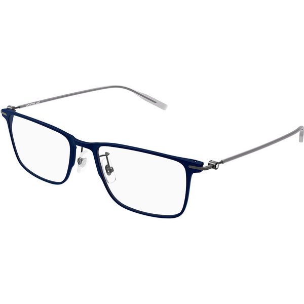 Montblanc MB0506OL Asian Fit 004 Men's Eyeglasses Blue Size 56 - Blue Light Block Available