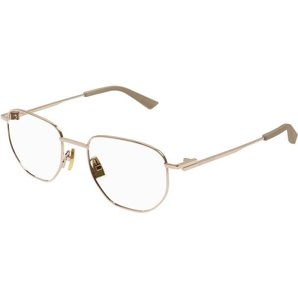 Bottega Veneta BV1301O 003 Men's Eyeglasses Gold Size 50 - Blue Light Block Available
