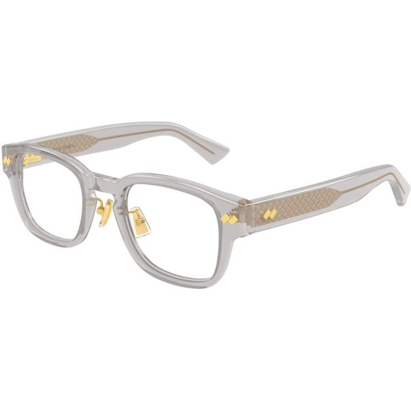 Bottega Veneta BV1404OA Asian Fit 008 Men's Eyeglasses Clear Size 53 - Blue Light Block Available