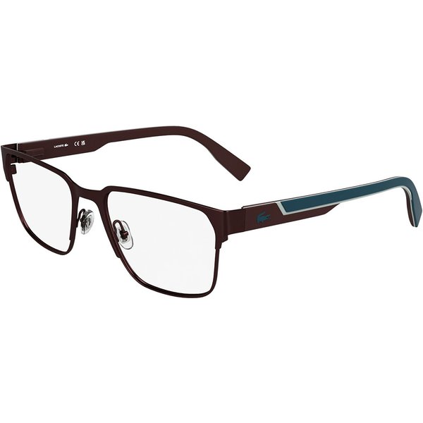 Lacoste L2306 N 601 Men's Eyeglasses Burgundy Size 55 - Blue Light Block Available