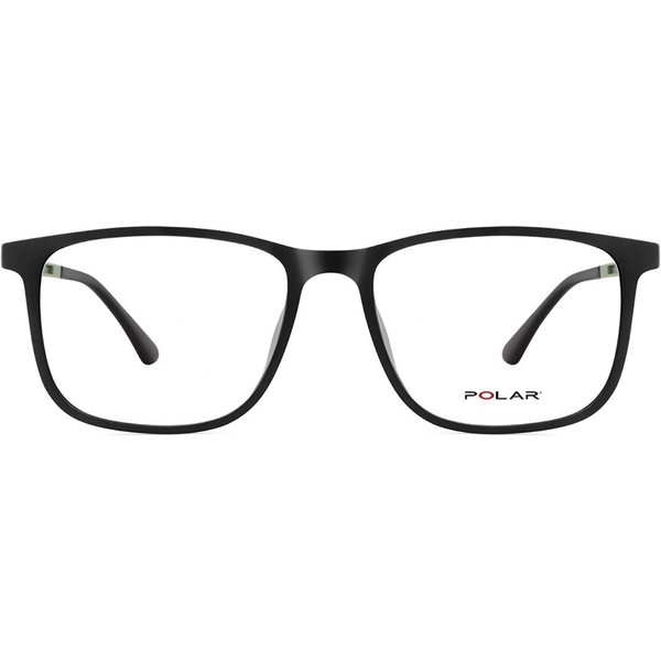 Polar 463 With Clip-On 44 Men's Eyeglasses Black Size 55 - Blue Light Block Available