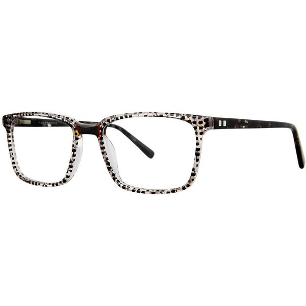 Jhane Barnes Colormap Grey Check Men's Eyeglasses Grey Size 53 - Blue Light Block Available