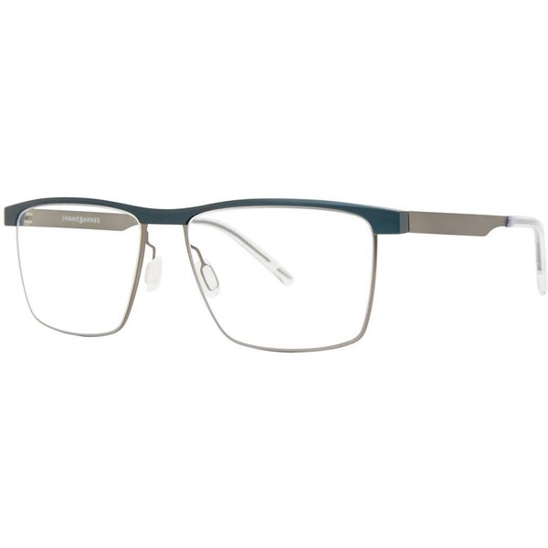 Jhane Barnes Contiguam Steel Men's Eyeglasses Blue Size 56 - Blue Light Block Available