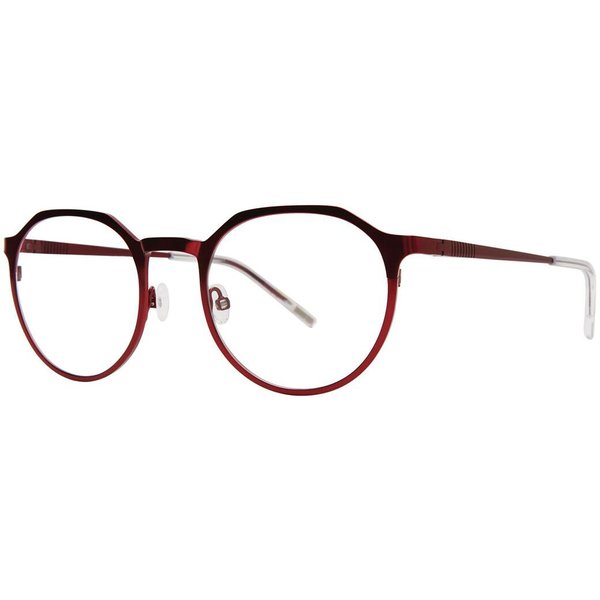 Jhane Barnes Probability Brick Men's Eyeglasses Red Size 51 - Blue Light Block Available