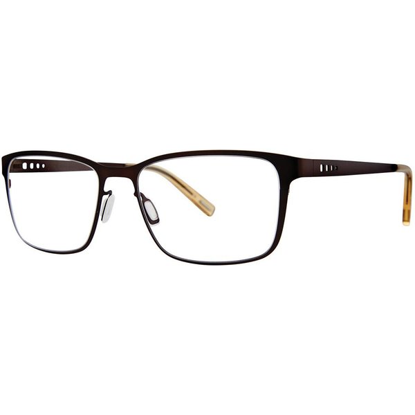 Jhane Barnes Lemniscate Brown Men's Eyeglasses Brown Size 53 - Blue Light Block Available
