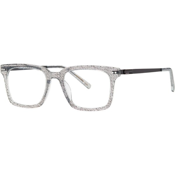 Jhane Barnes Interpolation Black Men's Eyeglasses Clear Size 51 - Blue Light Block Available