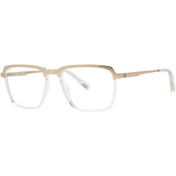 Jhane Barnes Isometry Crystal Men's Eyeglasses Gold Size 53 - Blue Light Block Available
