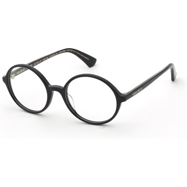 Nina Ricci VNR443 0700 Men's Eyeglasses Black Size 51 - Blue Light Block Available