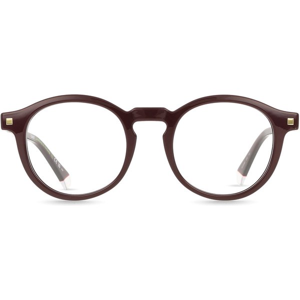 Polaroid PLD D492 LHF Men's Eyeglasses Burgundy Size 48 - Blue Light Block Available