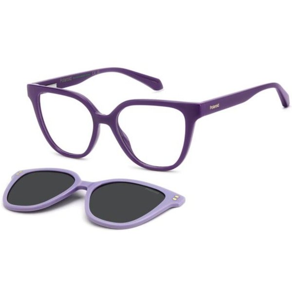 ポラロイド Polaroid PLD D852/C 子供用 with Clip-On B3V/M9 サングラス - 子供用 - Purple