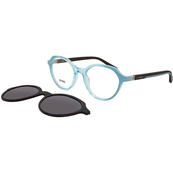 Sting SSJ706 With Clip-On ACKP Men's Eyeglasses Blue Size 48 - Blue Light Block Available
