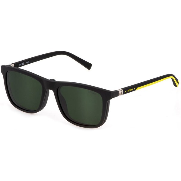 Sting USJ710 with Clip-On U28P Men's Eyeglasses Black Size 50 - Blue Light Block Available