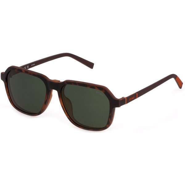 Sting UST473 with Clip-On 878P Men's Eyeglasses Tortoiseshell Size 54 - Blue Light Block Available