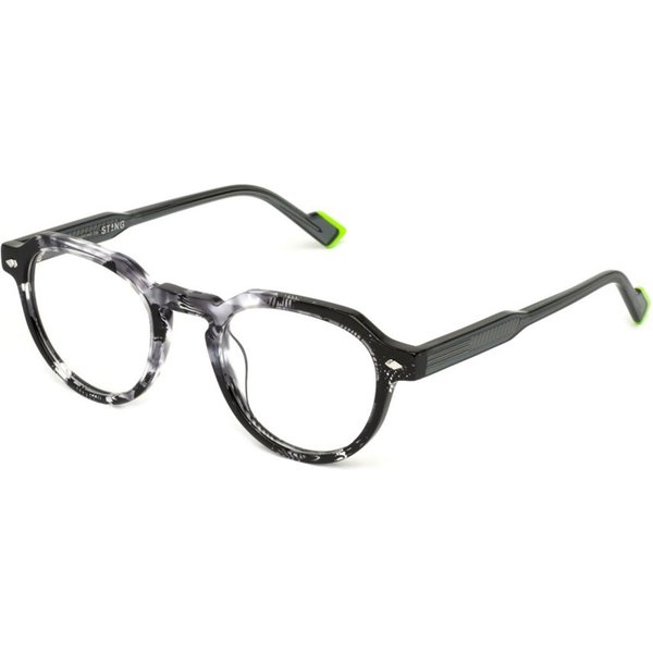 Sting VST529 0727 Men's Eyeglasses Black Size 50 - Blue Light Block Available