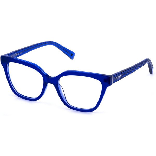 Sting VSJ757 09HN Men's Eyeglasses Blue Size 50 - Blue Light Block Available
