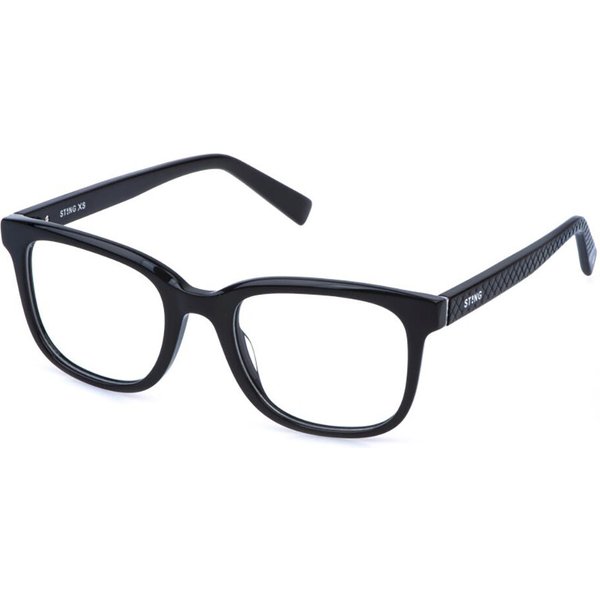 Sting VSJ755 0700 Men's Eyeglasses Black Size 48 - Blue Light Block Available