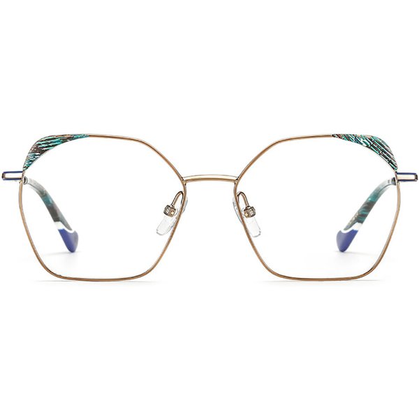Etnia Barcelona Sequoia BZGR Women’s Eyeglasses Gold Size 54 - Blue Light Block Available