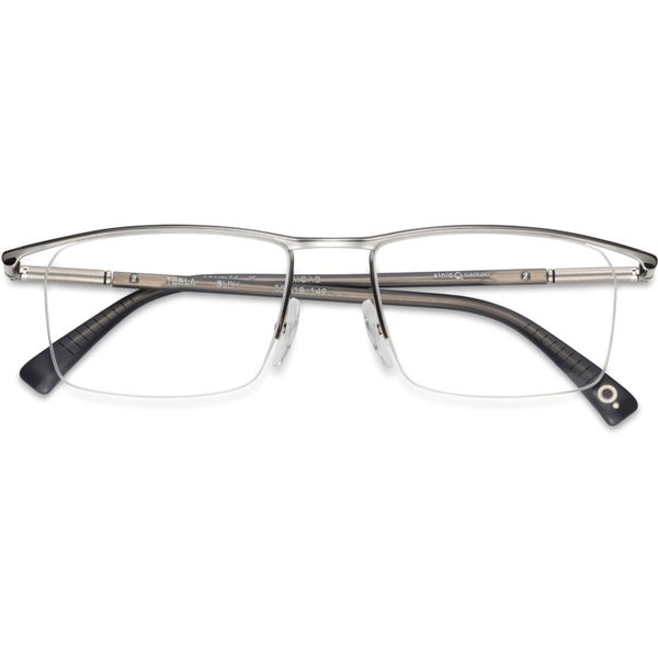 Etnia Barcelona Tesla SLBK Men's Eyeglasses Silver Size 55 - Blue Light Block Available