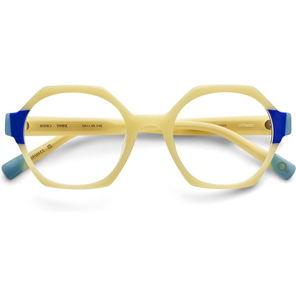 Etnia Barcelona Juno YWBL Women’s Eyeglasses Yellow Size 50 - Blue Light Block Available