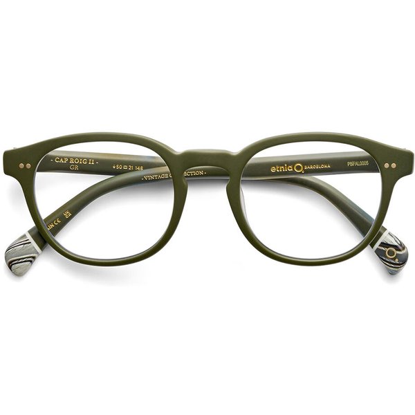 Etnia Barcelona Cap Roig II GR Men's Eyeglasses Green Size 48 - Blue Light Block Available